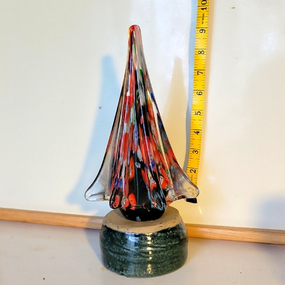 Elegant Multicolor Glass Art Sculpture